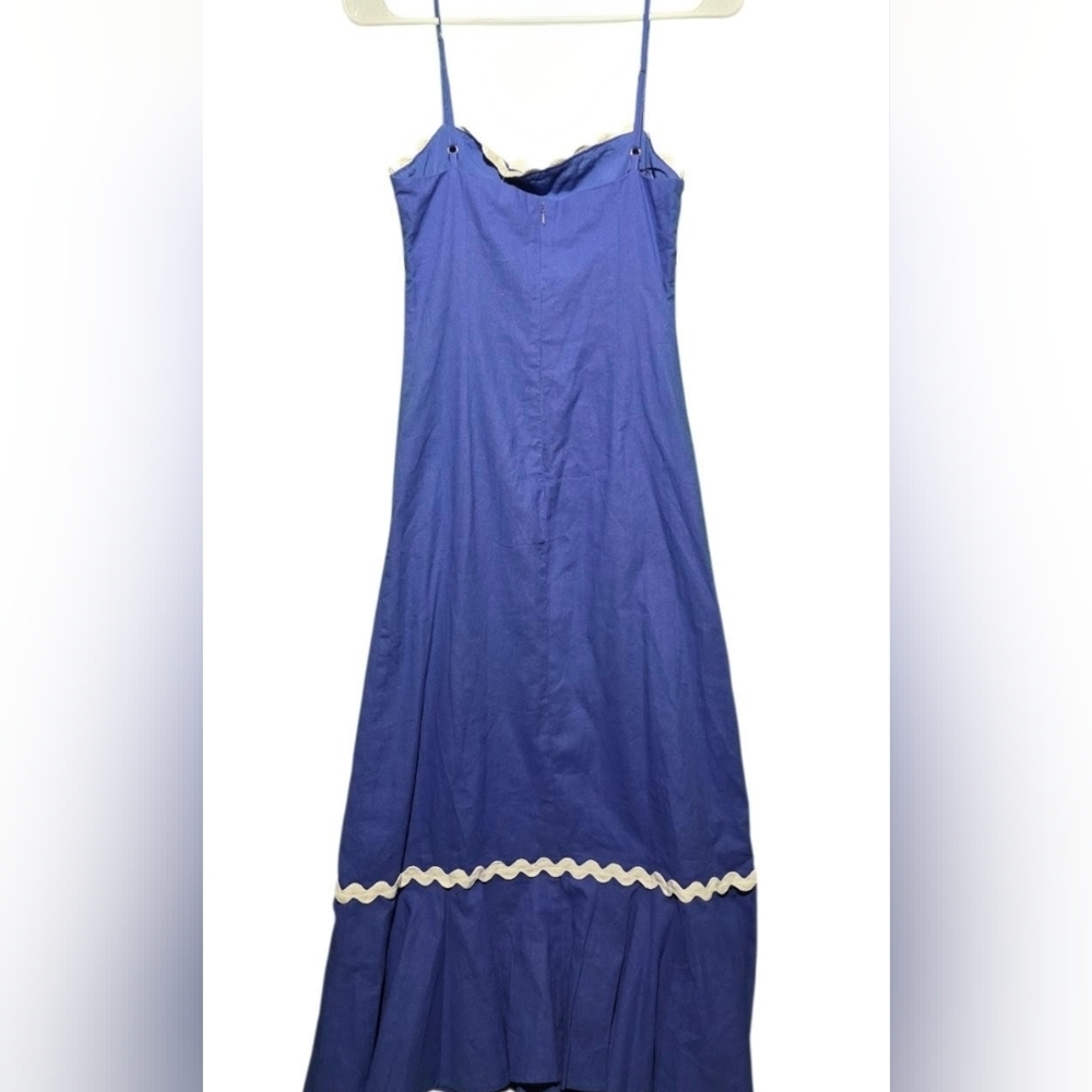 Lalavon NWT Blue Wave Maxi Dress Size Small PTP 17 - Picture 3 of 6